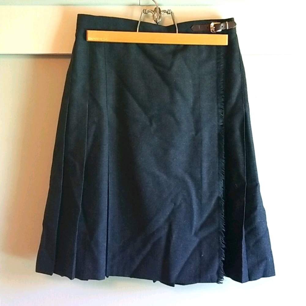 Brooks Brothers wool pleated skirt